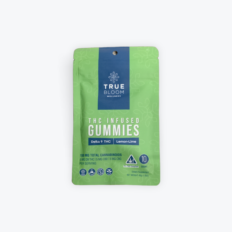 True Bloom Lemon Lime THC CBD CBG Gummies