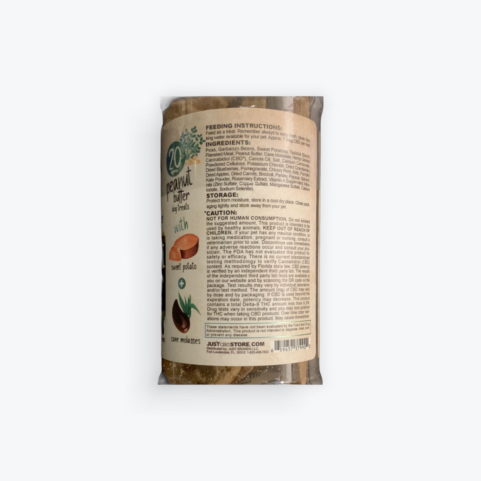 Just CBD Pets Dog Treats Peanut Butter 10mg - Image 2