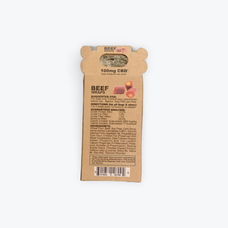 Just CBD Pets Dog Treats Beef Wraps 4mg - Image 3