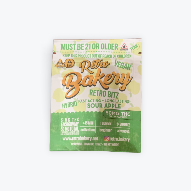 Retro Bakery Fast Acting THC Sour Apple Gummies