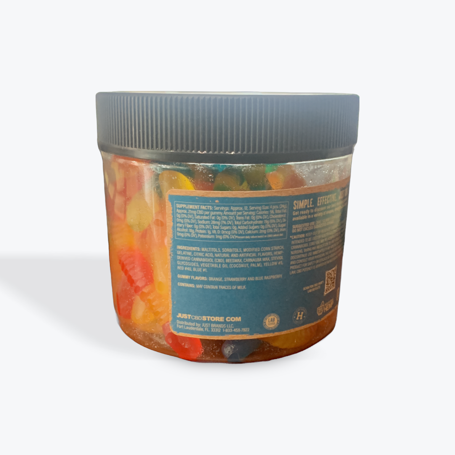 Just CBD Calming Gummy Worms 20mg - Image 3