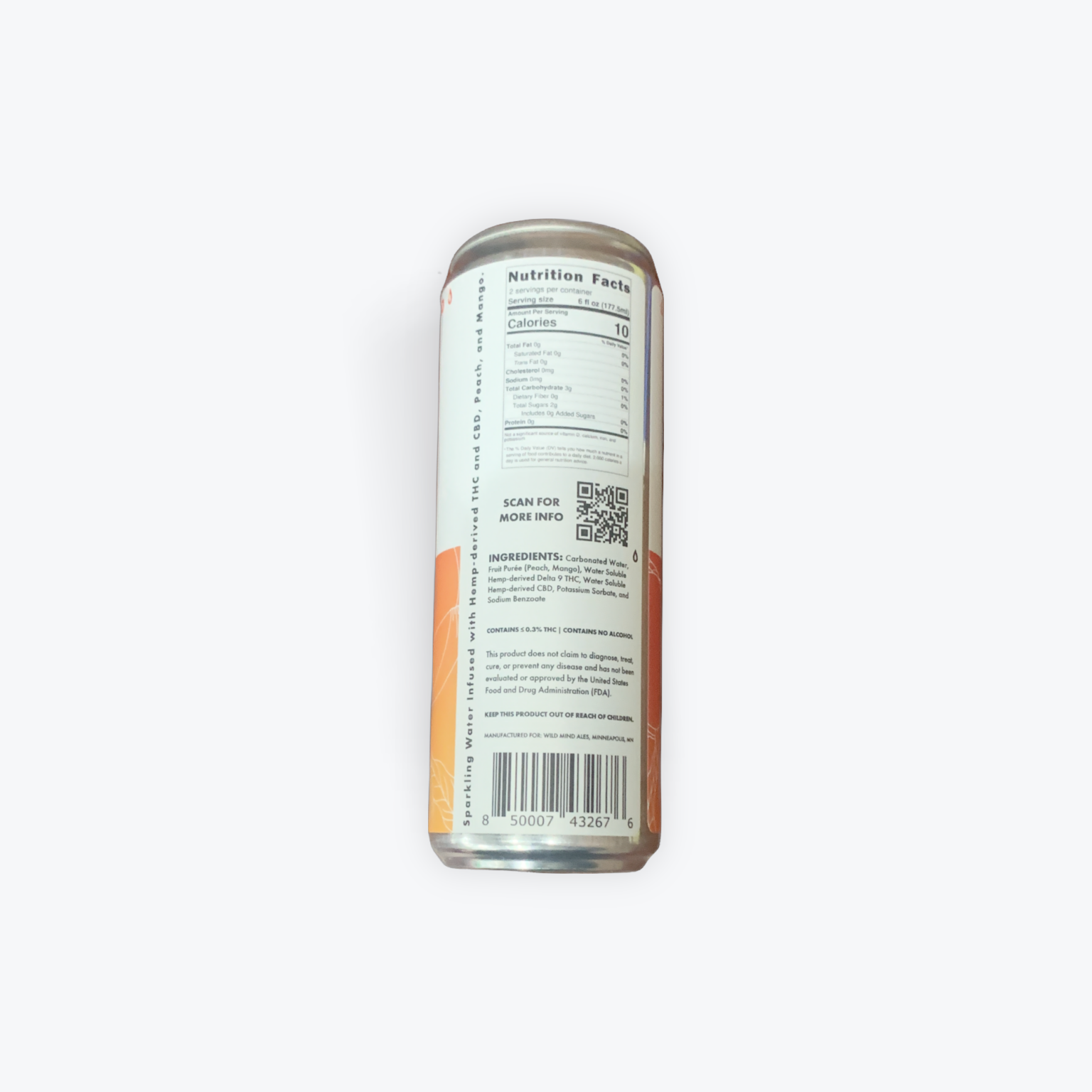 WLD WTR Peach Mango THC Drink - Image 2