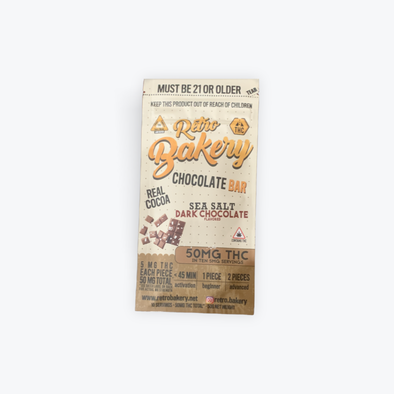 Retro Bakery THC Sea Salt Dark Chocolate bar