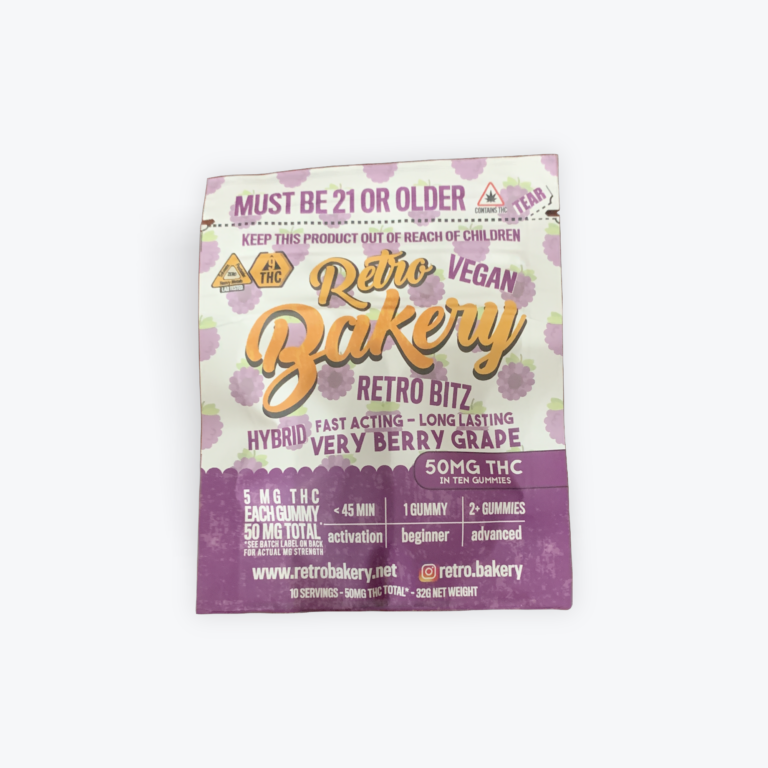 Retro Bakery Very Berry Grape Fast Acting THC Gummies
