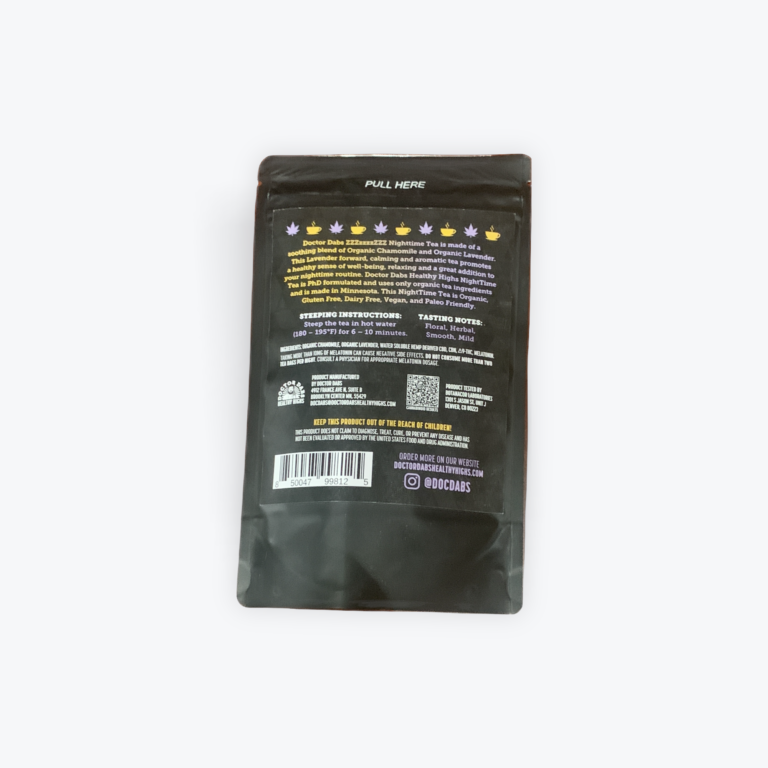 Dr Dabs Nighttime Chamomile and Lavender THC Tea - Image 2