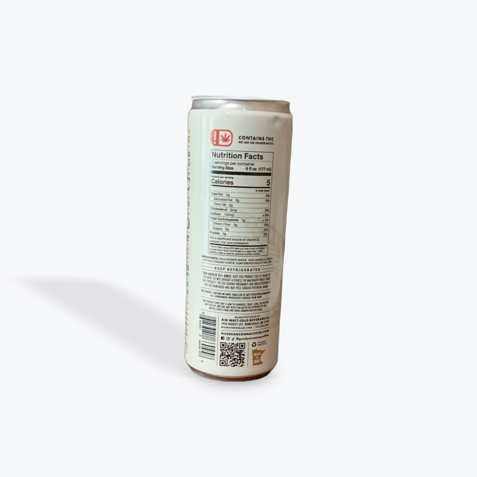 Gus Dean THC Coffee Royal Caramel Cold Brew - Image 3