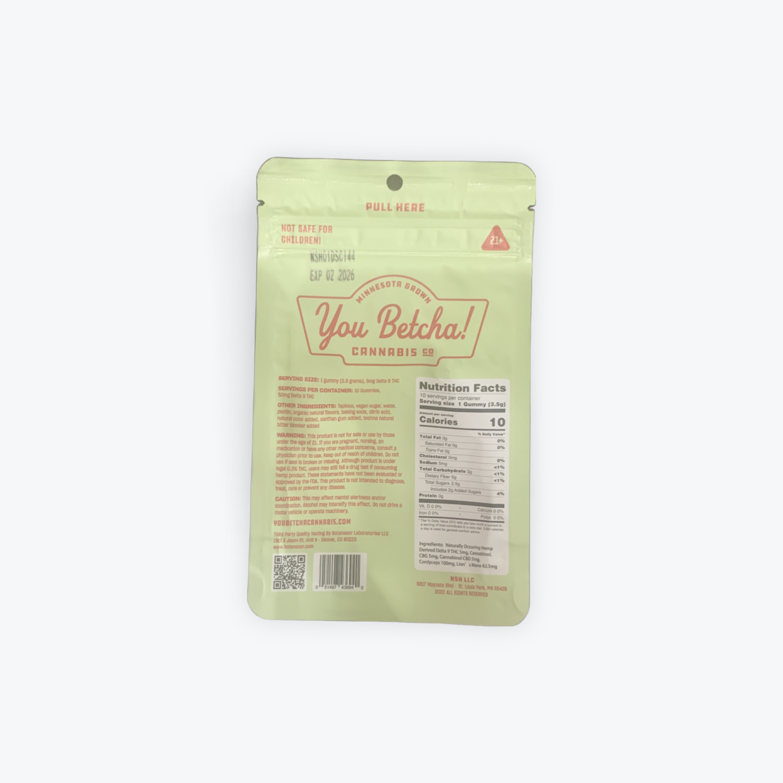 You Betcha Daytime THC Gummies. Strawberry Kiwi, Pineapple Habenero - Image 2