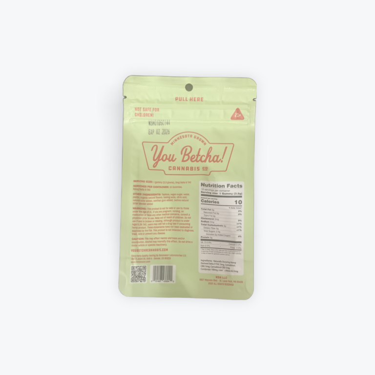 You Betcha Daytime THC Gummies. Strawberry Kiwi, Pineapple Habenero - Image 2